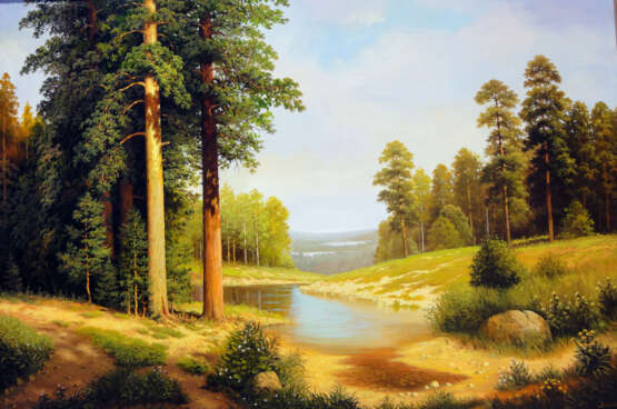 “Pine” Canvas Oil paint Classicism Landscape painting 2020 - photo 1