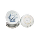 Set von sechs unterglasurblauen Tellern. TEK SING/CHINA, 1820er Jahre. - photo 1