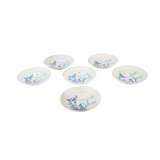 Set von sechs unterglasurblauen Tellern. TEK SING/CHINA, 1820er Jahre. - фото 2