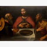 ITALIENISCHER MEISTER des 17. Jahrhundert, "Emmausmahl, Christus wird erkannt, als er das Brot bricht", - Foto 1