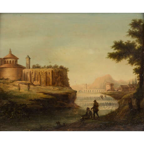 KLENGEL, JOHANN CHRISTIAN (Kesselsdorf bei Dresden 1751-1824 Dresden), "Kirche am Fluss", - Foto 1