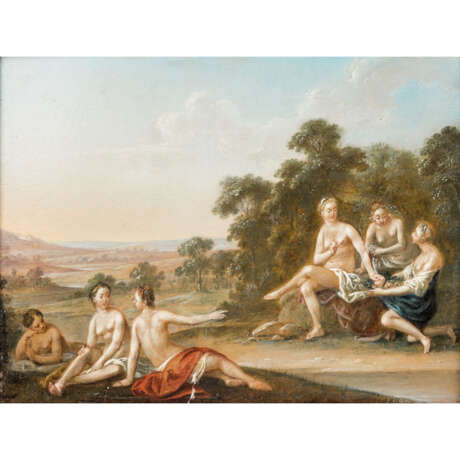 MALER/IN 17. Jahrhundert, "Göttin Ceres und Nymphen in weiter Landschaft", - фото 1