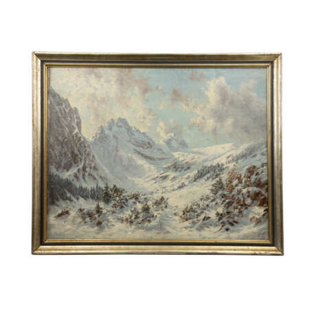 KOEPPEL (?, Maler/in 1. Hälfte 20. Jahrhundert), "Wintermorgen im Rainthal bei Garmisch", - Foto 2