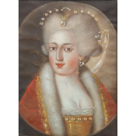 KÜNSTLER/IN 17./18. Jahrhundert, 4 Damenportraits als Allegorien der Vier Jahreszeiten, - Foto 3