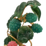 Edelstein-Himbeerzweig mit Blättern und Früchten - photo 5
