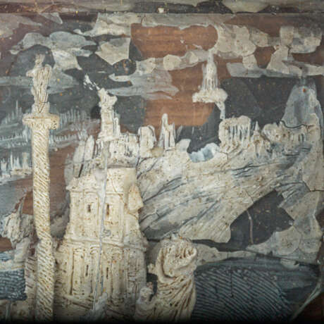 DIORAMA mit Relief "Mönche vor italienischer Hafenstadt", 18./19. Jahrhundert, - photo 6