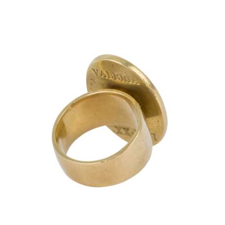 Legionsring, nach altem Vorbild gefertigter Ring in Gelbgold 18 Karat, - Foto 3