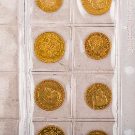 Dt. Kaiserreich/GOLD - Konvolut von 15 Münzen wie folgt: - Foto 2