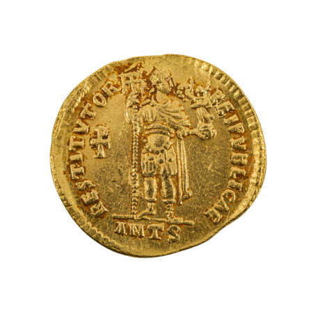 Antike/GOLD - Gold-Solidus Valentinian I., 364-375 n. Chr., - фото 2