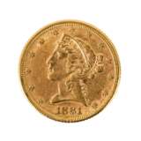 USA/GOLD - 5 Dollars 1881 Liberty Head, - Foto 2