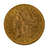 USA/GOLD - 20 Dollars 1878 Liberty Head, - фото 2