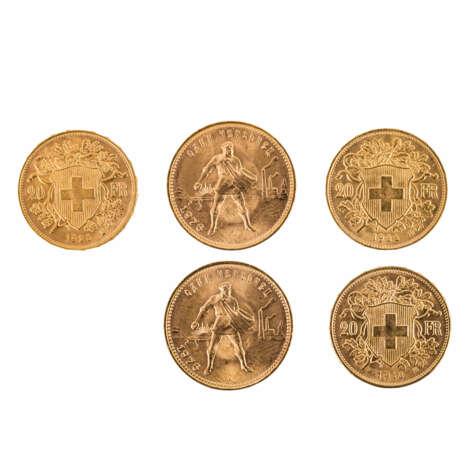 Russland/Schweiz/GOLD - 2 x 10 Rubel Tscherwonez 1976 sowie - Foto 1