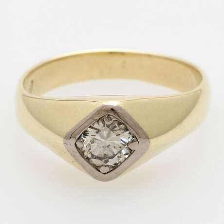 Solitaire ring m. 1 diamond old European cut / transitional cut - photo 1