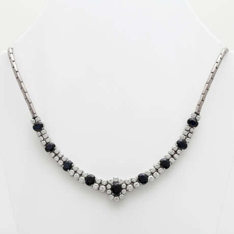 Necklace with sapphires and brilliant tenanten - photo 1