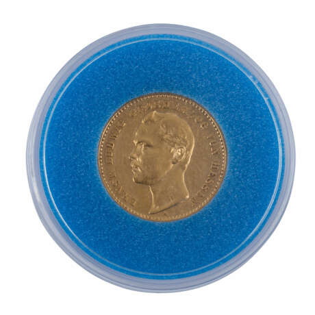 Hessen/Gold - 10 Mark 1893/A, Großherzog Ernst Ludwig, ss+., - Foto 1