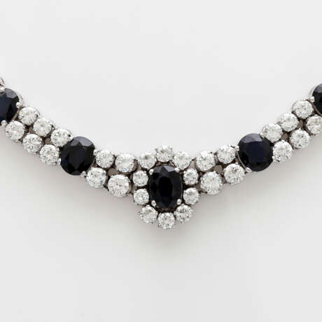 Necklace with sapphires and brilliant tenanten - photo 2