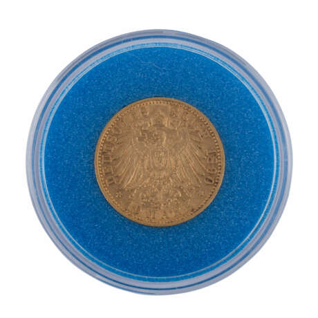 Mecklenburg-Schwerin/Gold - 10 Mark 1890/A, Großherzog Friedrich Franz III., ss, - photo 2