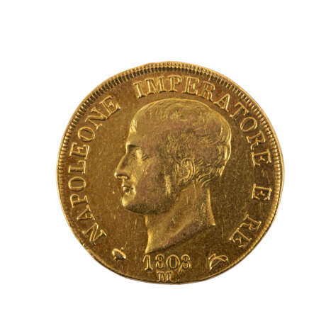 Italien/Gold - 40 Lire 1808/M, Napoleon, ss, - photo 1