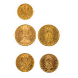 5 x Stadt Hamburg in Gold - - photo 2