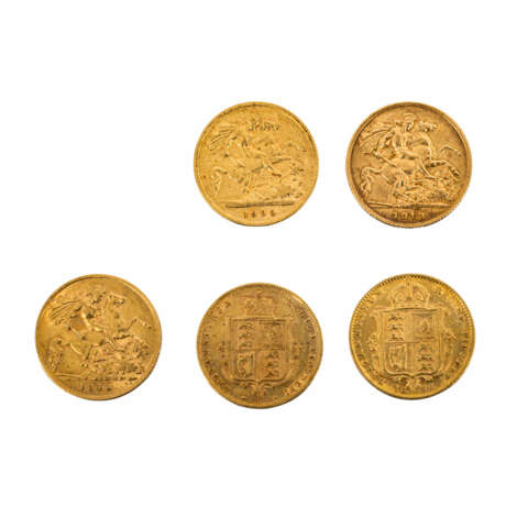 5 teiliges Konvolut GB in Gold - - Foto 2