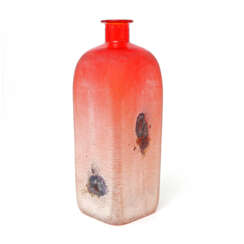 MURANO BARBINI red Vase, 20. Century