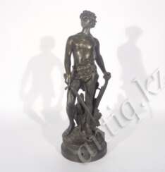 Bronze figure of a warrior