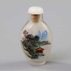 Snuff bottle aus Glas. CHINA, 20. Jahrhundert