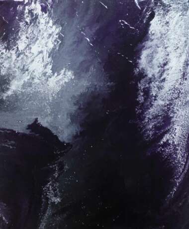 Картина «Ледяная ночь во Вселенной» Холст Масляные краски Авангард Мифологическая живопись Украина 2019 г. - фото 1