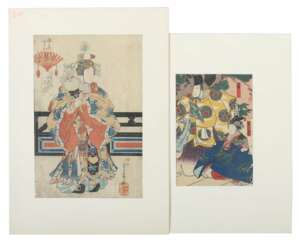 2 Farbholzschneider des 19. Jahrhundert Japan