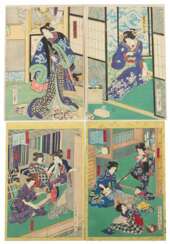 2 Farbholzschneider des 19. Jahrhundert Japan
