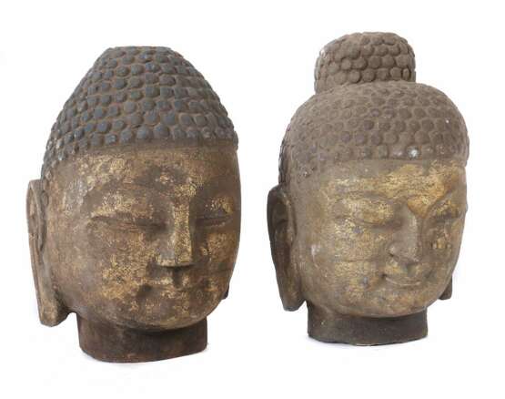 2 Buddhaköpfe Südostasien - photo 1