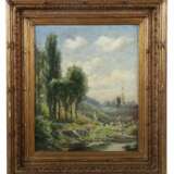 Neoklassizistischer Bilderrahmen mit Landschaftsbild um 1900 - Foto 1