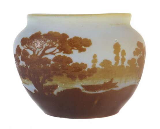 Vase mit Flusslandschaft Émile Gallé - Foto 1
