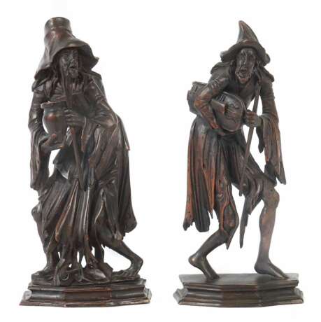 Bildschnitzerpaar des 18. Jahrhundert ''Bettlerpaar'' - Foto 1