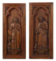 Bildschnitzer des 19./20. Jahrhundert zwei Heiligendarstellungen: ''H. Markus'' und ''Hl. Johannes''
