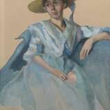 Maler des 19./20. Jahrhundert ''Dame mit Strohut'' - photo 1