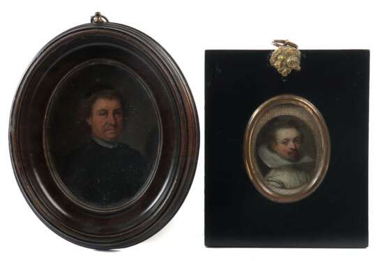 Miniaturmaler des 17./18. Jahrhundert 2x Herrenportrait - photo 1