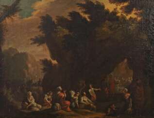 Maler des 18. Jahrhundert ''Felsenlandschaft mit Grotte''