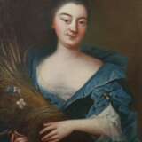 Französischer Maler des 18. Jahrhundert ''Brustportrait der Marguerite Iphigénie Scott de La Mésangère Marquise de Pommeréval'' - Foto 1