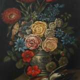 Stilllebenmaler des 18. Jahrhundert ''Blumenstillleben mit Federvieh'' - Foto 1