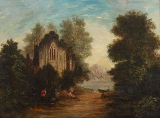 Landschaftsmaler des 19. Jahrhundert wohl England. ''Bewaldete Ideallandschaft'' - Foto 1