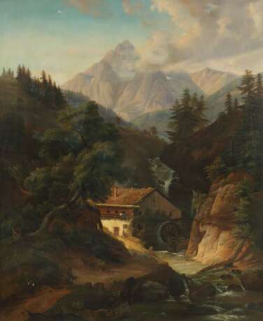 Landschaftsmaler des 19. Jahrhundert ''Mühle am Gebirgsbach'' - photo 1