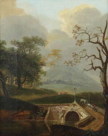 Maler des 19. Jahrhundert ''Landschaft mit Brücke'' - photo 1