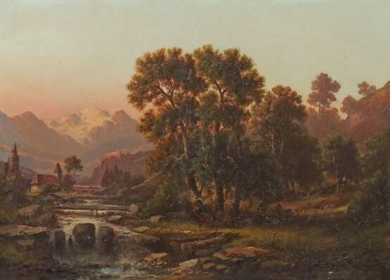 Maler des 19. Jahrhundert ''Berglandschaft'' - Foto 1