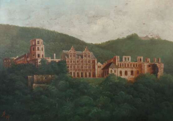 Monogrammist R.H Maaler des 19./20. Jahrhundert. ''Schloss Heidelberg'' - фото 1