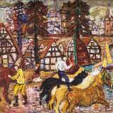 SCHOPF, GUSTAV GEORosegold (1899-1986), "Zirkusreiter im Dorf", - Foto 1
