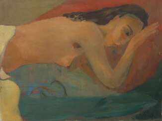 Maler des 20. Jahrhundert ''Damenakt'' als Halbportrait