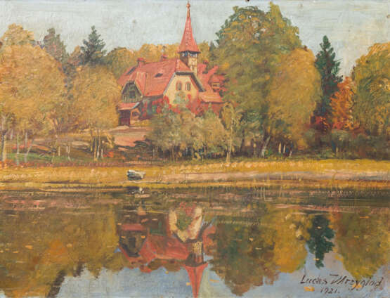MRZYGLOD, VINCENT LUCAS (Groß-Patschin 1884-1952 Nysa), "Idyllische Landschaft", - Foto 1