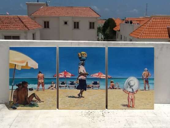В стране моря и солнца.Пляж Technique mixte Réalisme Art de genre 2019 - photo 4