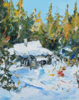 Taiga hut. Taiga hut.